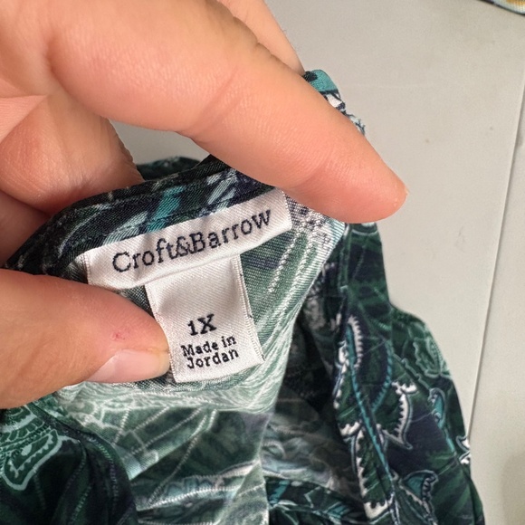 Croft & Barrow Plus Size Paisley Blouse - Picture 6 of 10